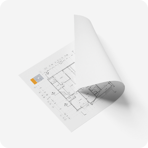 Plan imprimé sur un papier souple plié