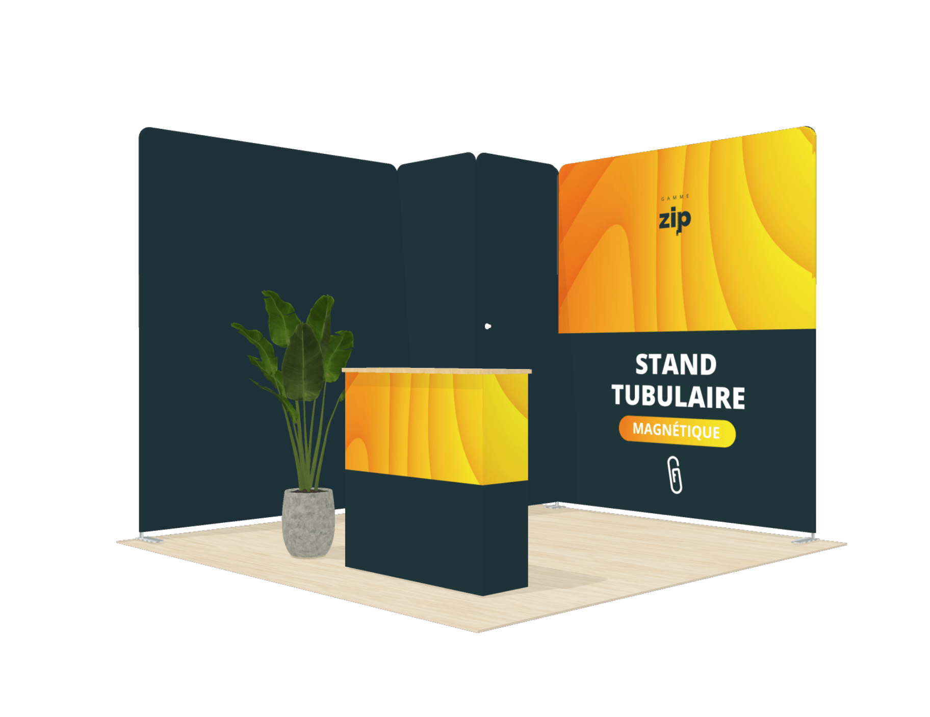 exemple stand tubulaire magnétique 9m² classique
