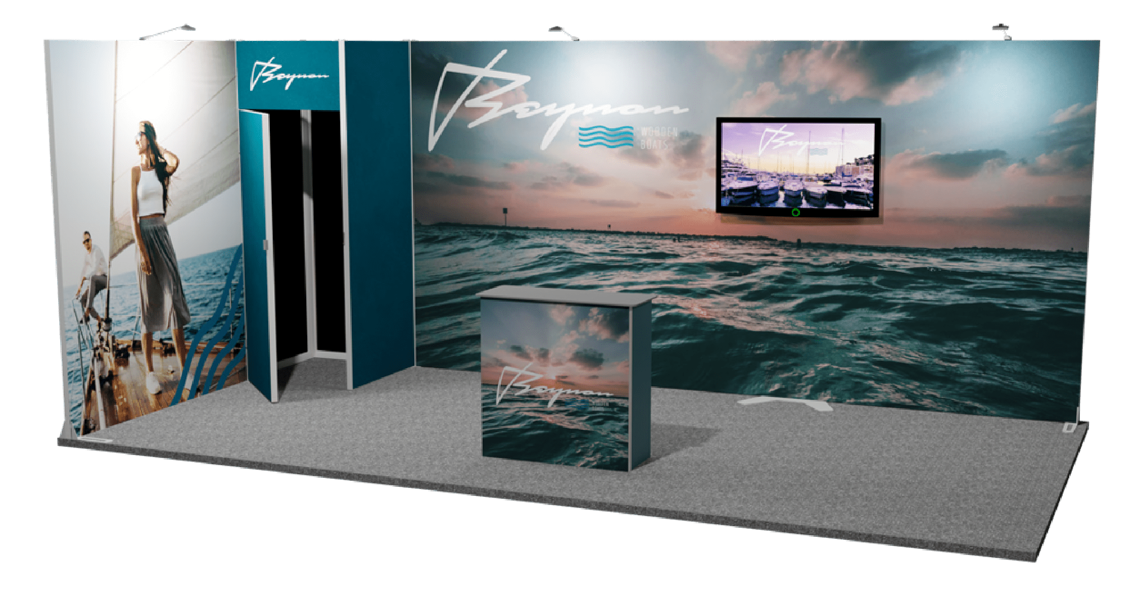 exemple de stand modulaire de 18m²