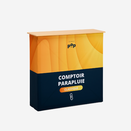 comptoir parapluie avec tissu imprimé